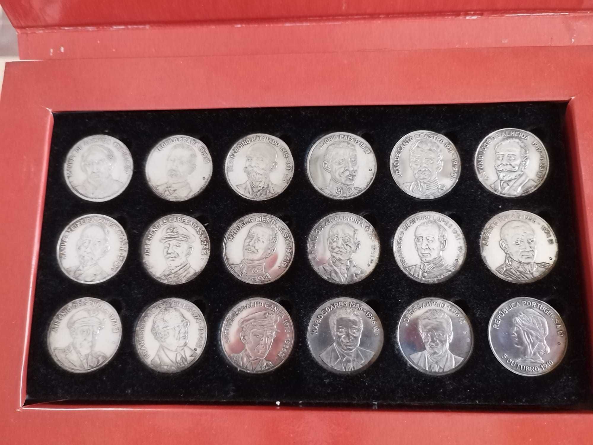 Rostos da República - Colecção de 18 de moedas de Prata