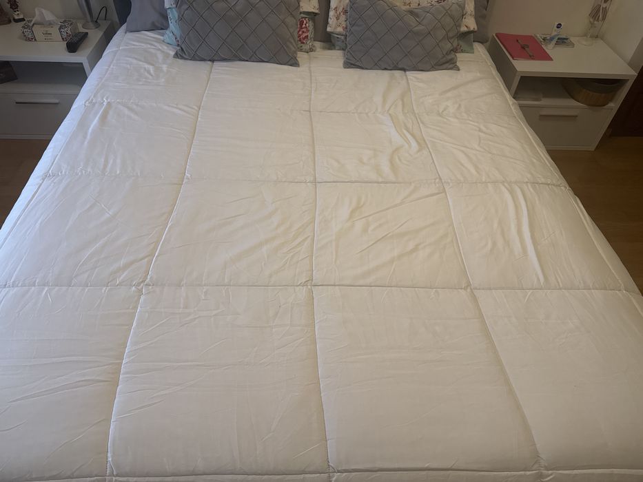 Edredao penas branco