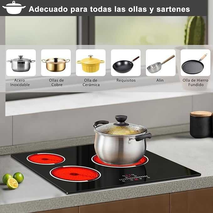 Płyta Ceramiczna Jessier JSC-D35207 9 poziomów mocy 5200W 3 strefy