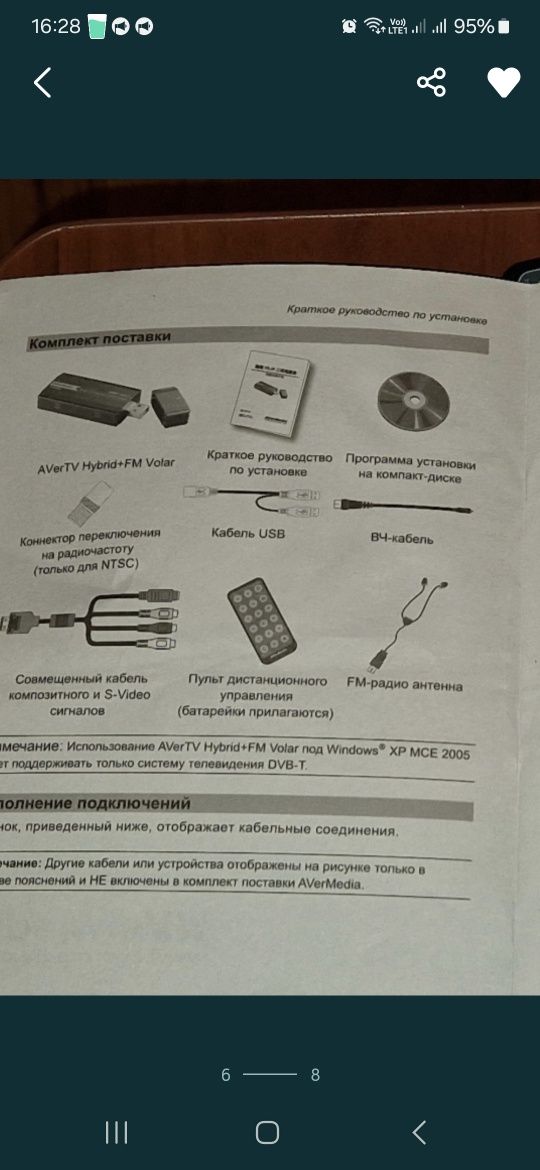 Робочий кабель для Композитного і S відео до ТВ тюнера AVerTV Hybrid +