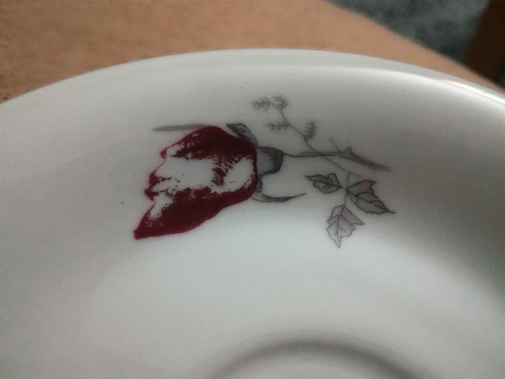 Podstawek pod filiżankę Chodzież talerzyk porcelana róże