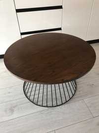 Stolik stół nowoczesny design metal druciak agata Westwing orzech stół
