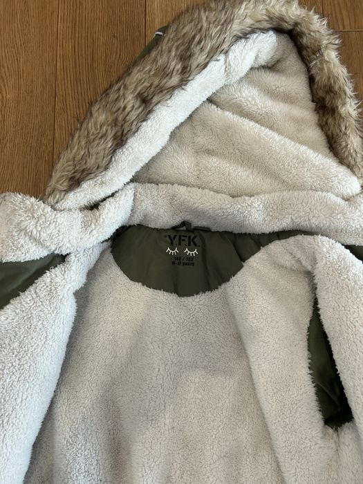 Kurtka zimowa dla dziewczynki, długa, 146 152