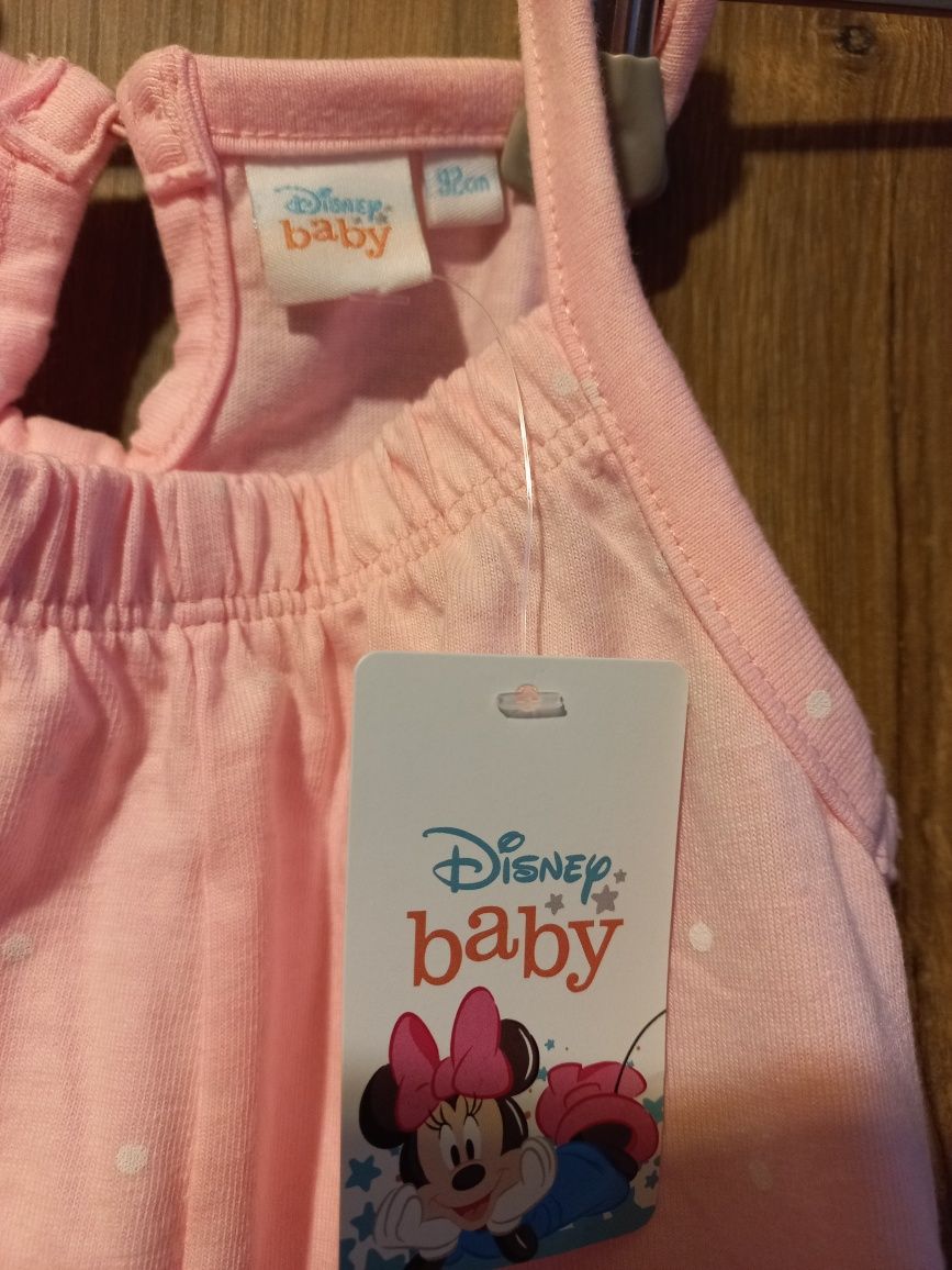 Nowy z metką letni kombinezon dziewczęcy z Disney Baby roz92cm