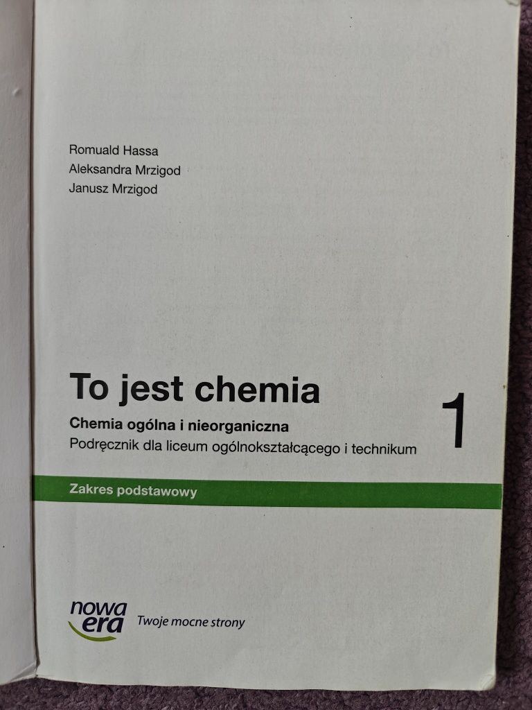 To jest chemia 1 podręcznik klasa 1 LO