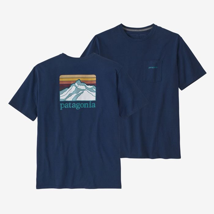 Футболка Patagonia Men's Line Logo Ridge Pocket , LMBE38511, М