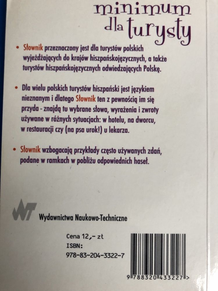 Mini słownik polsko - hiszpański z rozmówkami