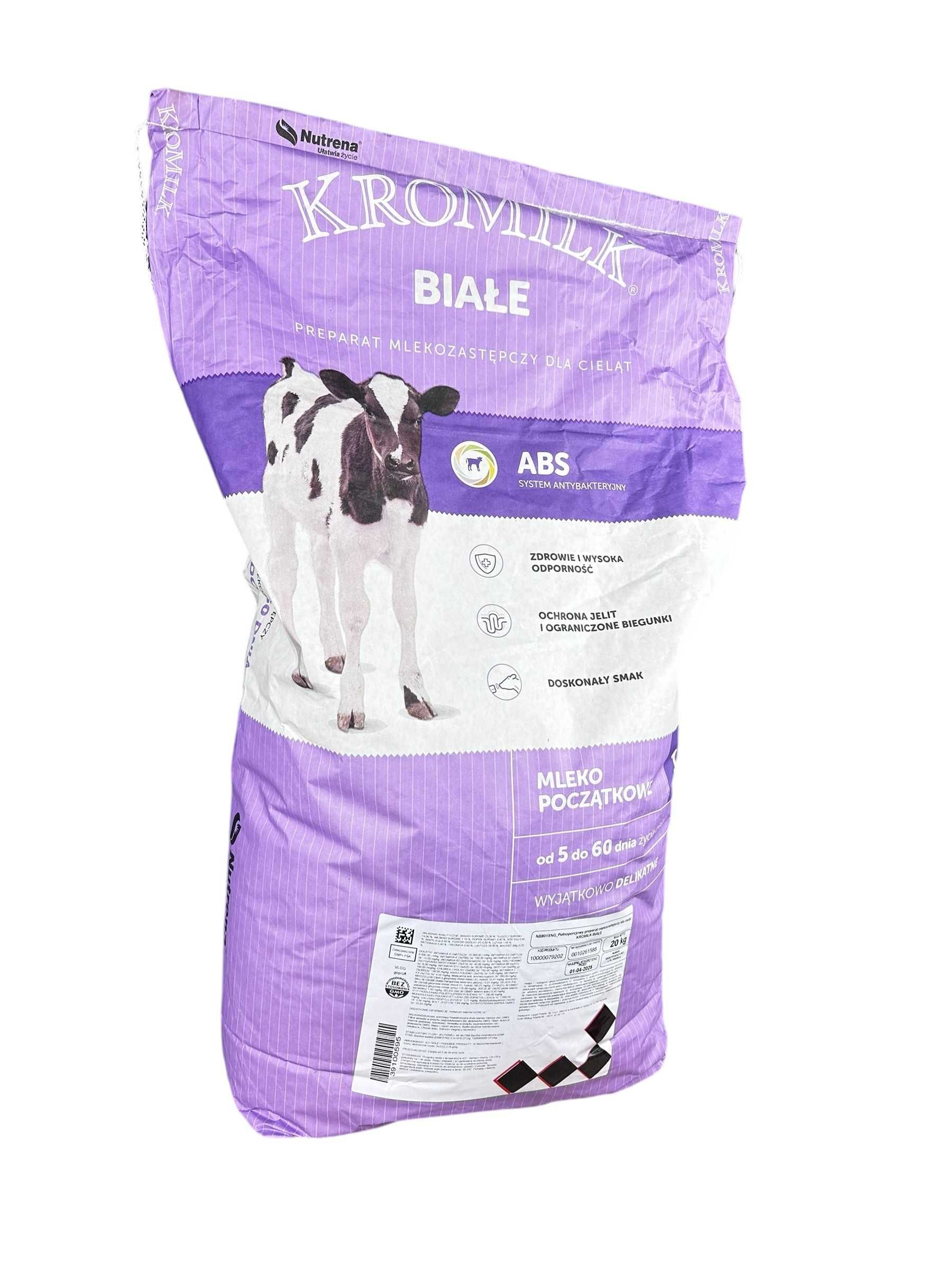 Kromilk mleko dla cieląt białe Nutrena 20kg
