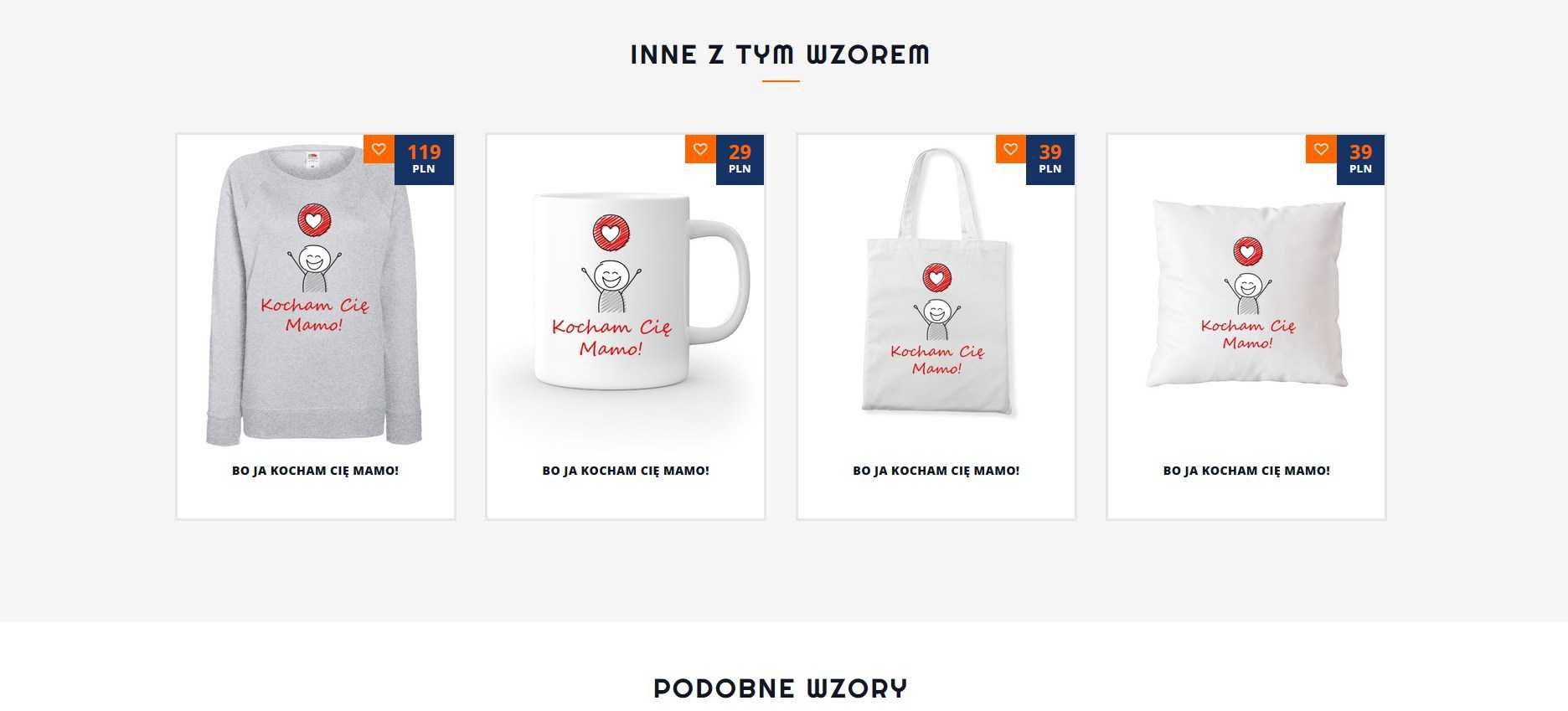 Gotowy serwis e-commerce - sklep z nadrukami na odzieży i gadżetach
