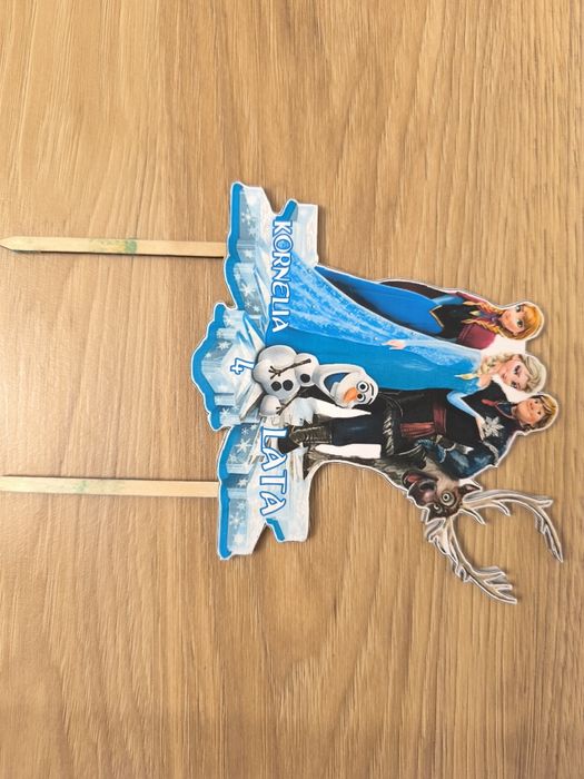 Topper  na tort kraina lodu 4 lata Kornelii