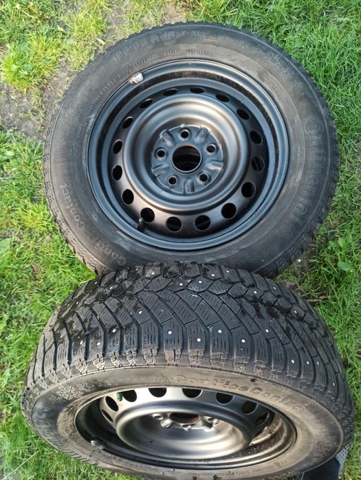 Диски комплект R15 5*114,3 з резиною Continental та ковпаками