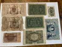 Zestaw banknotów niemieckich marek 1 10 100 marek stare