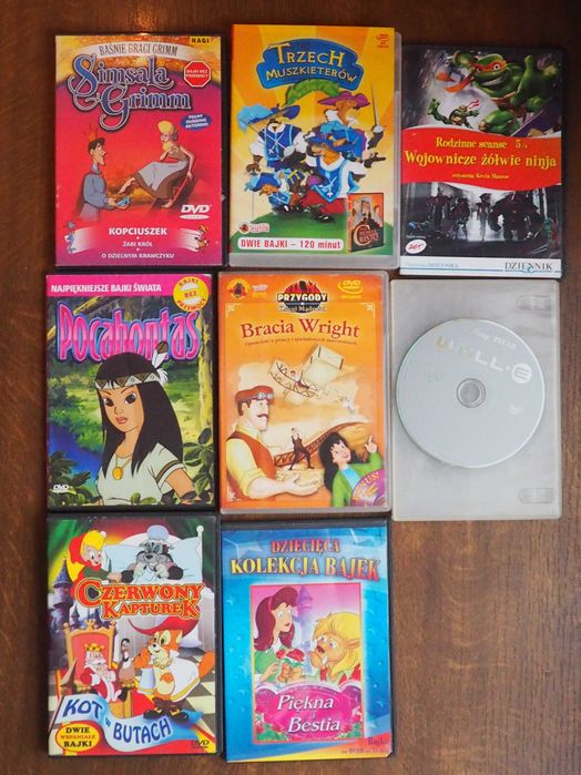 filmy kolekcja filmów animowanych dvd  dla dzieci 51 szt bajki