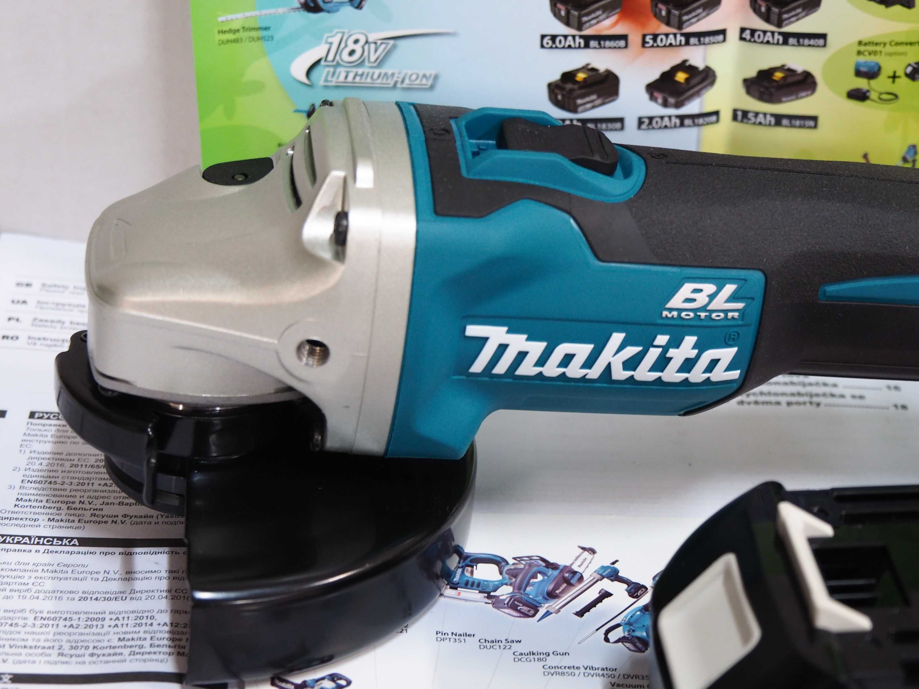 Zestaw MAKITA DGA 506 szlifierka +bateria 18v 6ah Japan dga 504,514