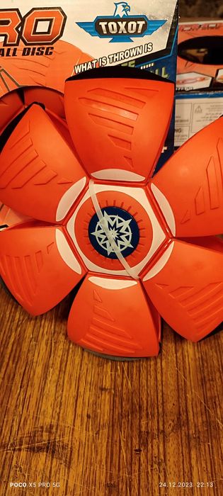 Складной игровой мяч-трансформер hero flat ball disc ∙ светящ диск-мяч