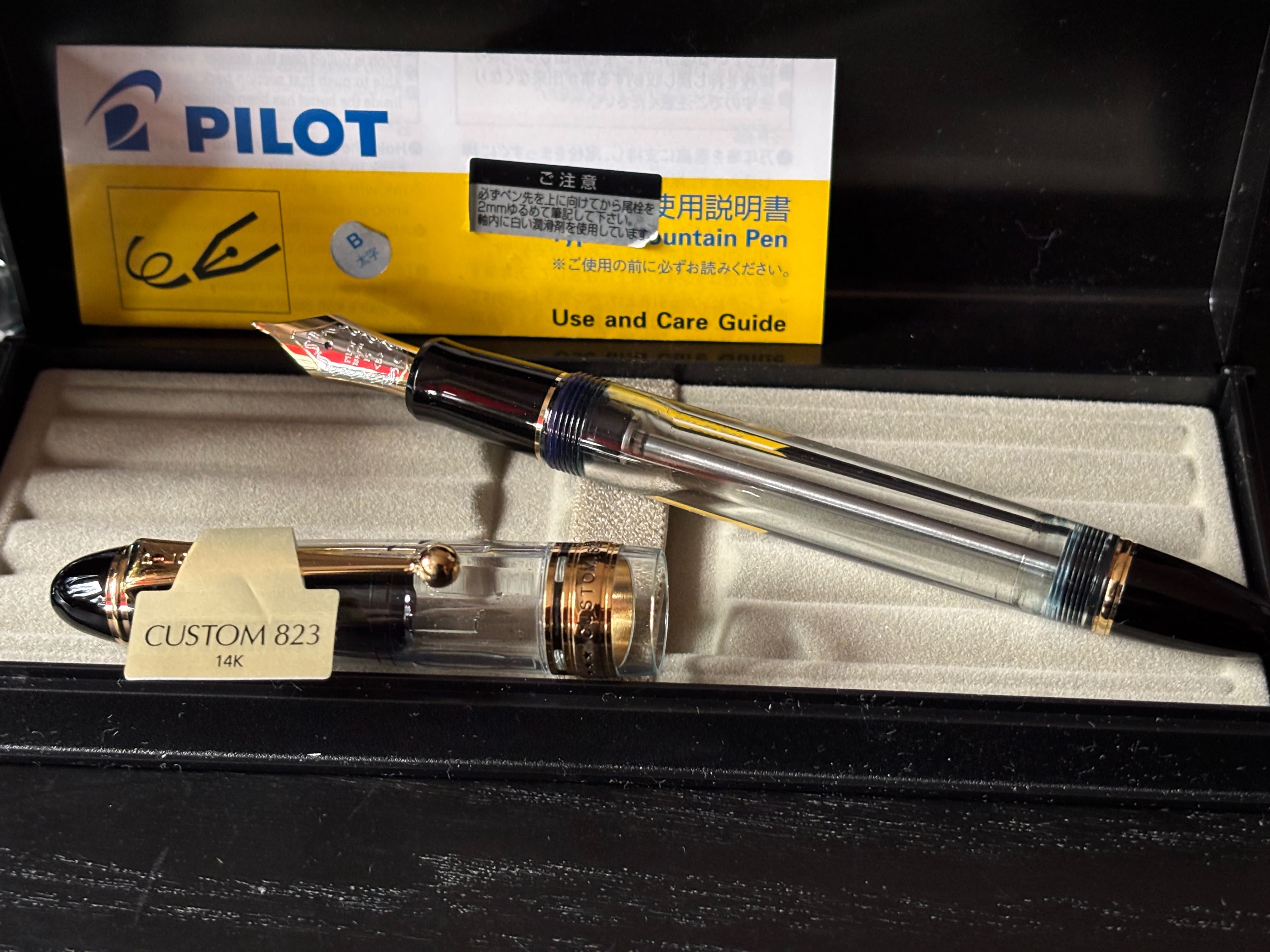 Pióro wieczne Pilot 823 “B” (niestandard. stalówka Pilota 18k) +2xatr.