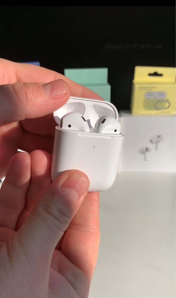 Навушники Apple AirPods 2 + чохол! Якість 1:1