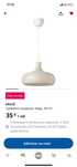 Candeeiro tecto Ikea Vaxjo Creme