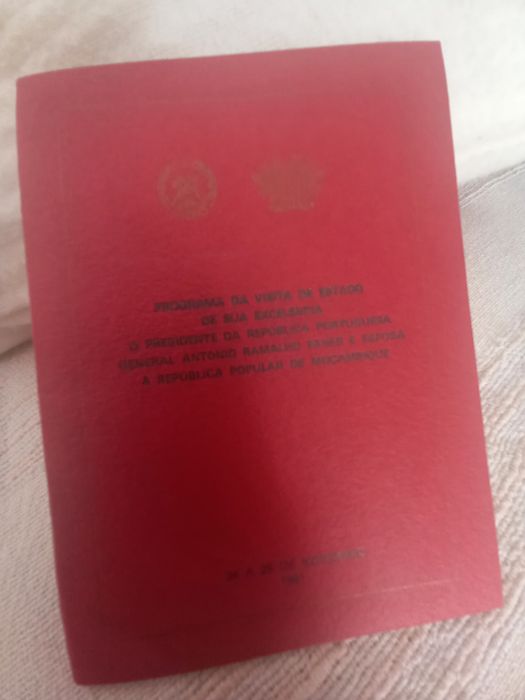 Programa oficial de visita de Ramalho Eanes a Moçambique