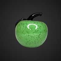 Szklane jabłko Kosta Boda zielone Szwecja