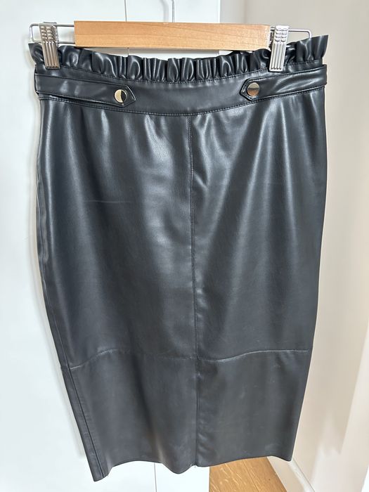 Spódnica Zara skórzana MIDI M ołówkowa