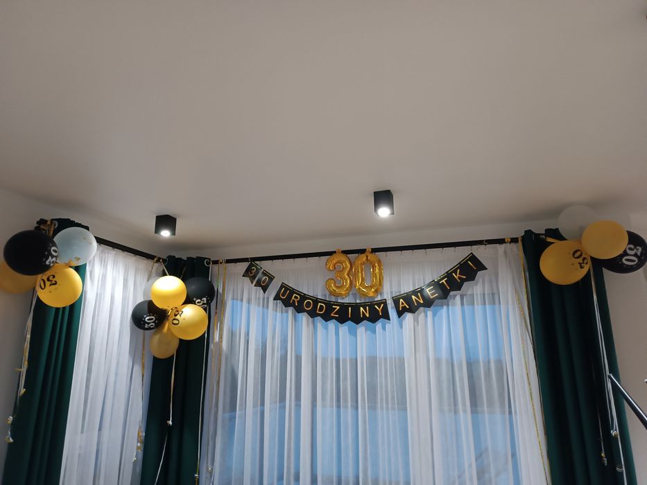 Dekoracja 30 urodziny baner balony
