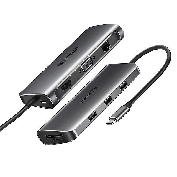 Adapter Ugreen Cm179/9w1 Usb-c - 3x Usb-a 3.0 / Hdmi / Vga / Rj45 / cz