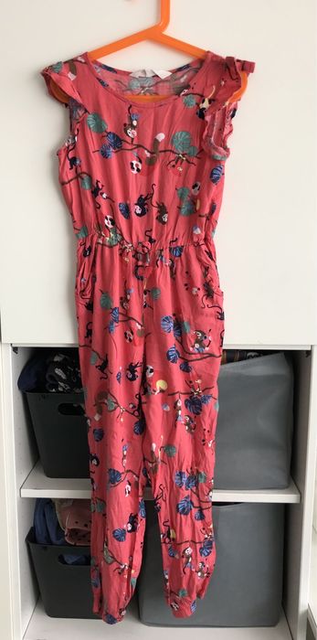 Kombinezon h&m wiskoza małpki 7-8 zwierzęta 128