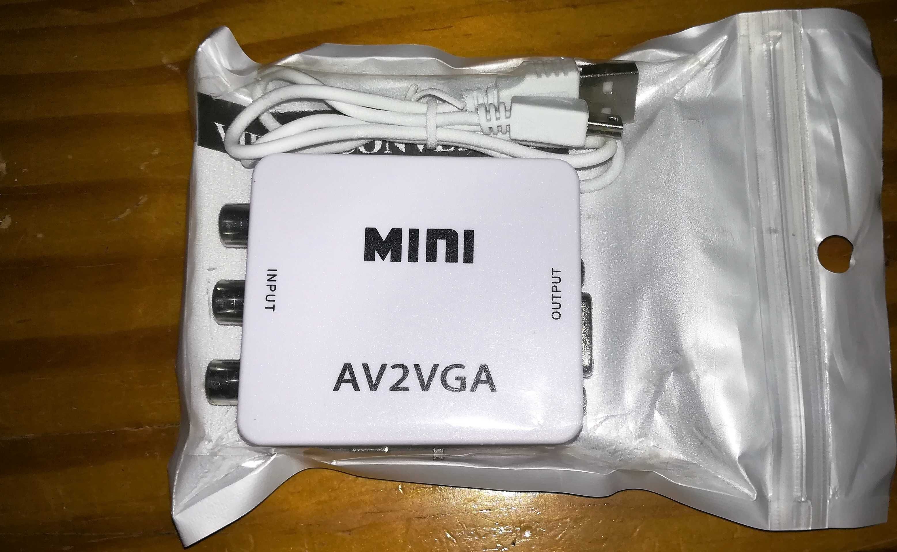 Conversor AV para VGA - Novo e Lacrado.