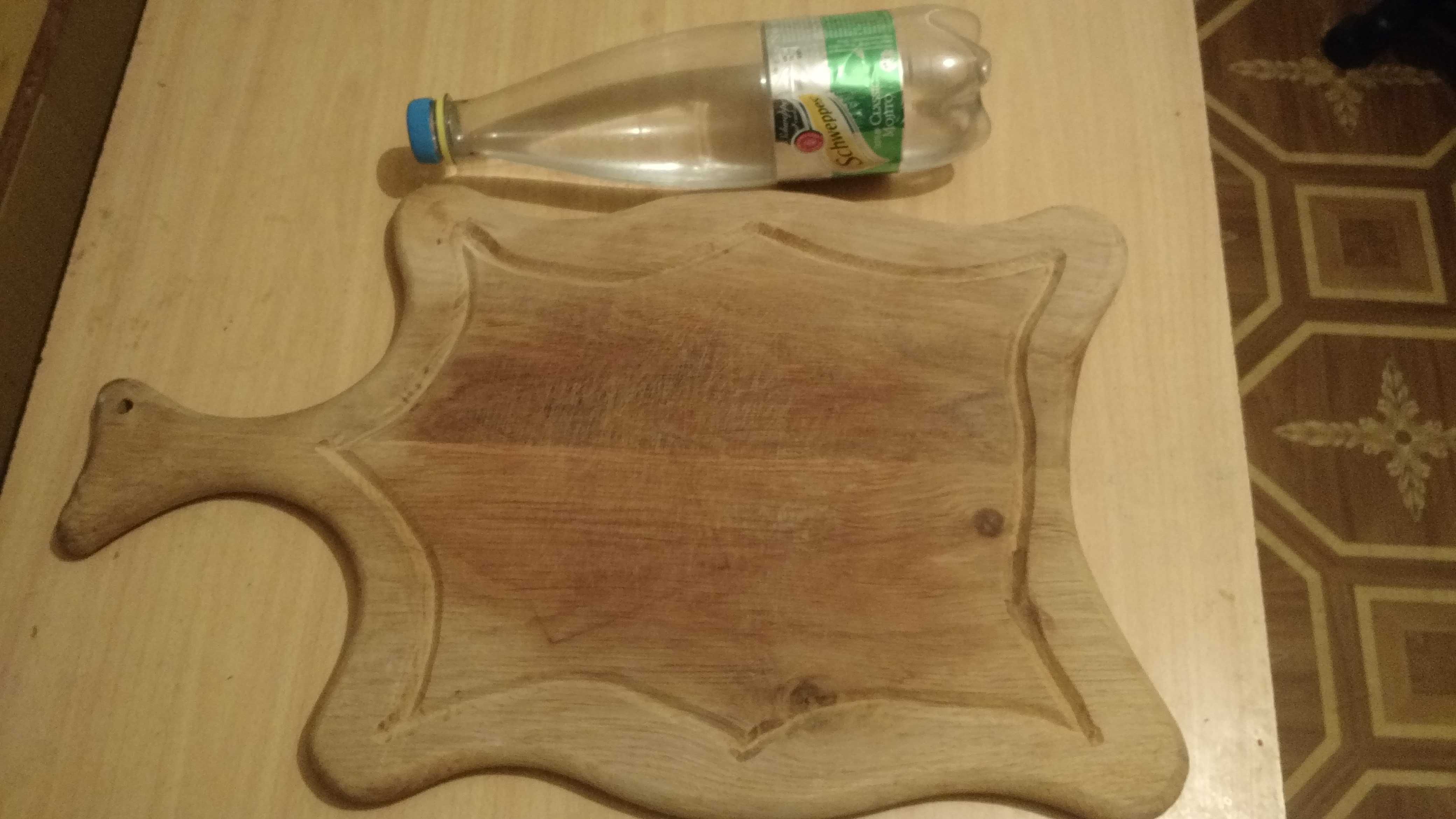 Разделочная кухонная доска деревянная 30x45x1 см крепкая и долговечная