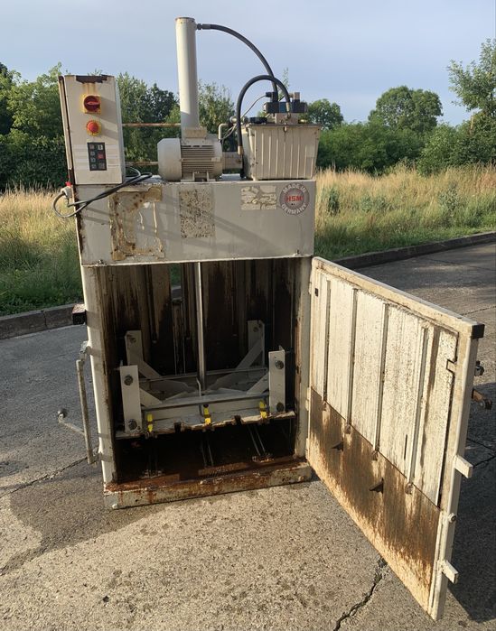 Hsm 75 vl belownica prasa kanalowa makulatura folia tworzywa