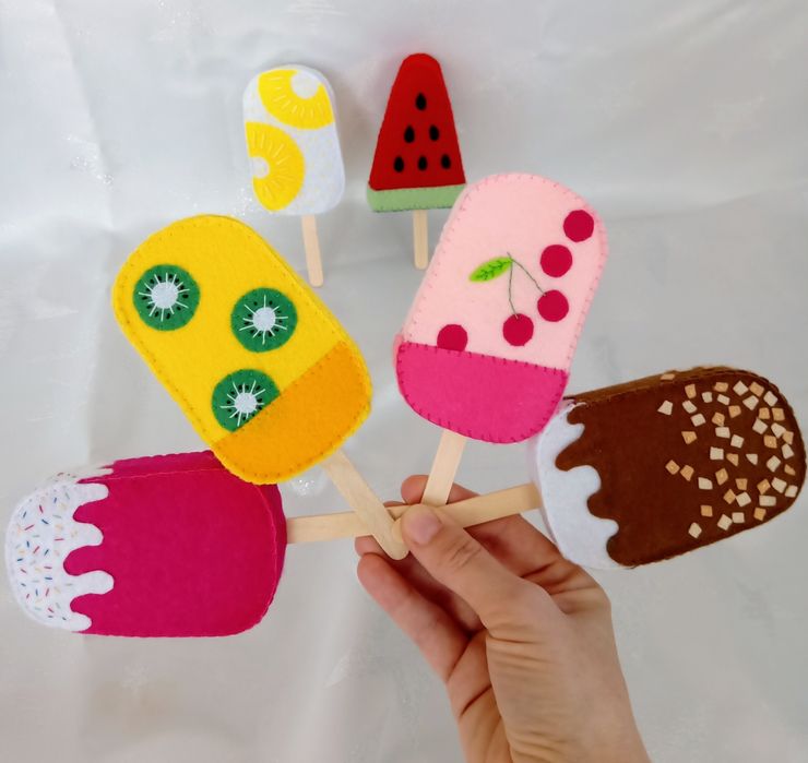 Lód z filcu, lody do zabawy