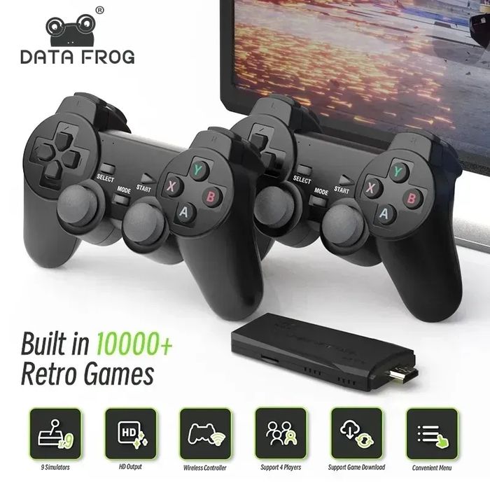Оригінальна  ігрова приставка від Data Frog 64GB, 10000 игр.