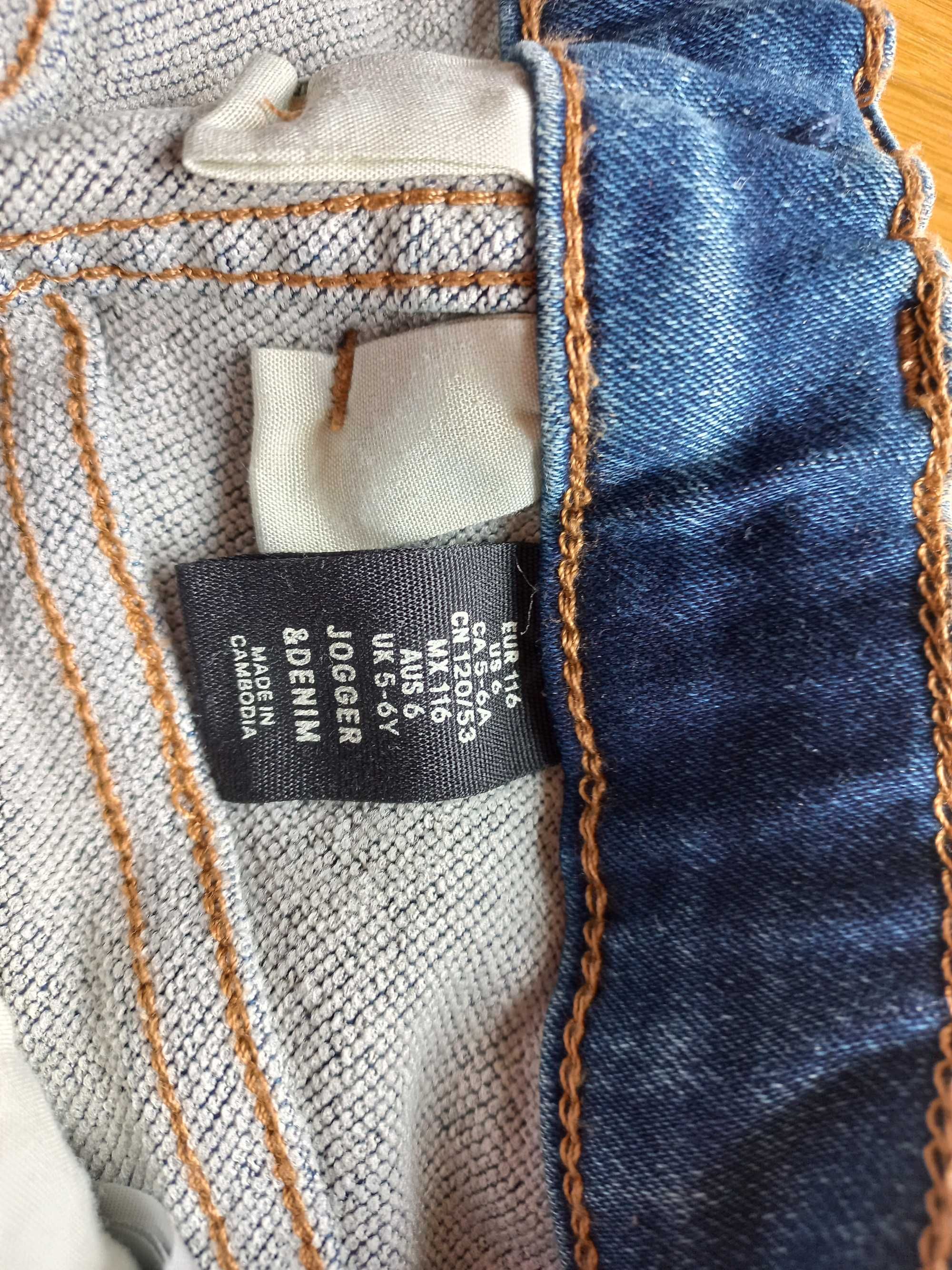 spodnie dla dzieci jeansy jogger denim H&M