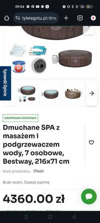 duże jakuzzi  dmuchane spa 180 dyszy 2 razy lepsze bombelki