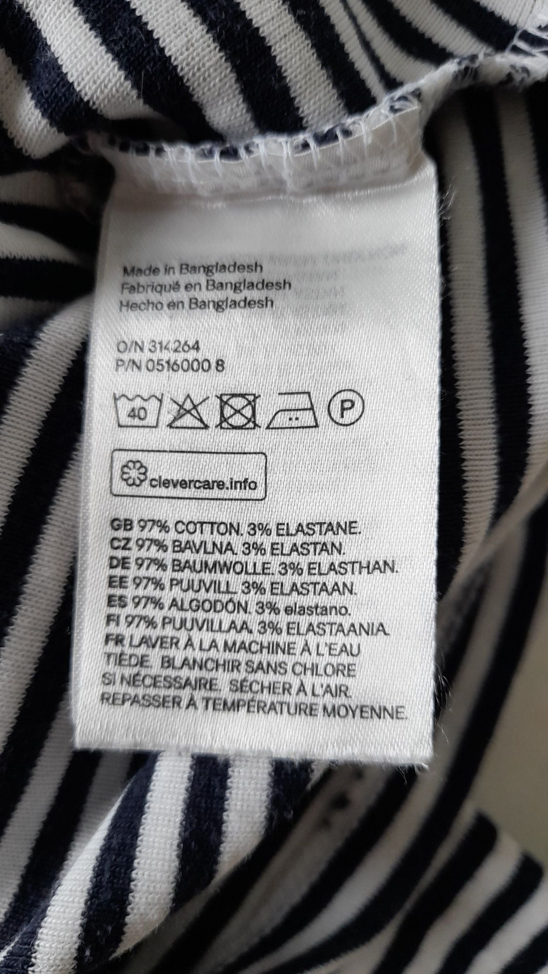 Bluzka podkoszulka w stylu marynarskim
