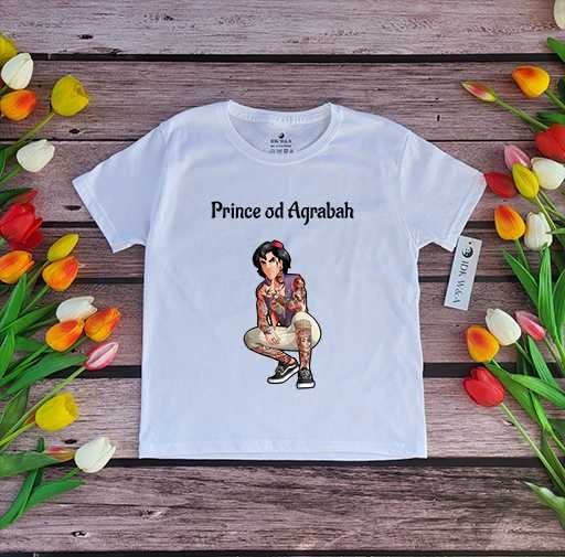 ALADYN koszulka t-shirt bluzka biała czarna rozmiar 104-170cm