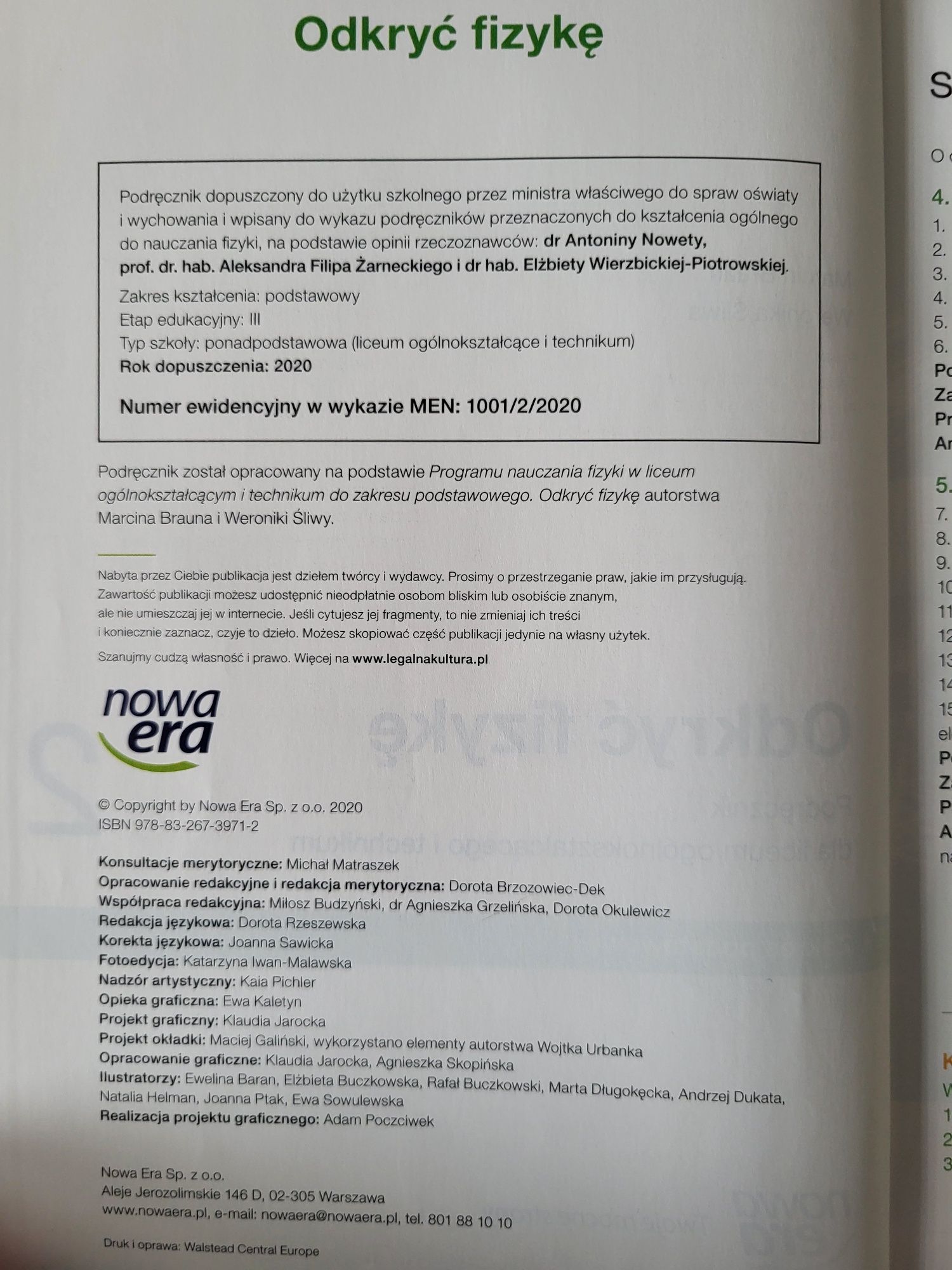Podręcznik Odkryć fizykę2 dla liceum I technikum