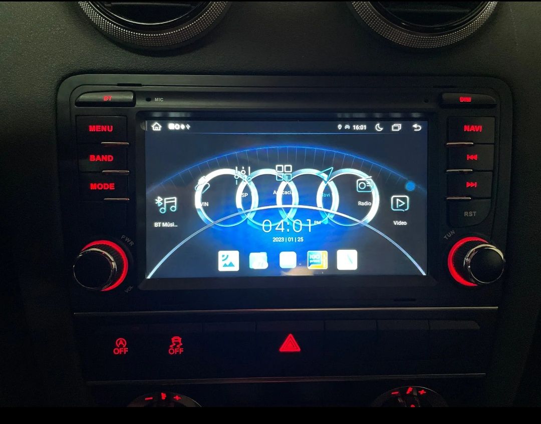 Rádio Android 12 com GPS Audi A3 8P (Artigo Novo)
