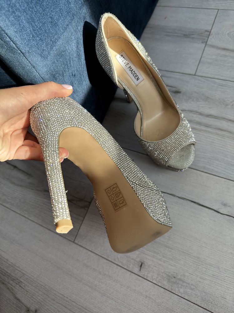 steve madden crystal стрази женские туфли босоножки 38