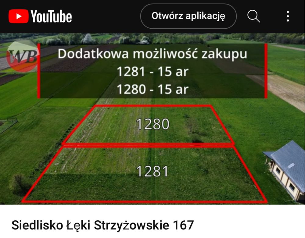 Sprzedam Siedlisko Łęki Strzyżowskie