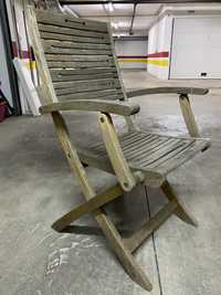 Cadeira madeira exterior para restauro