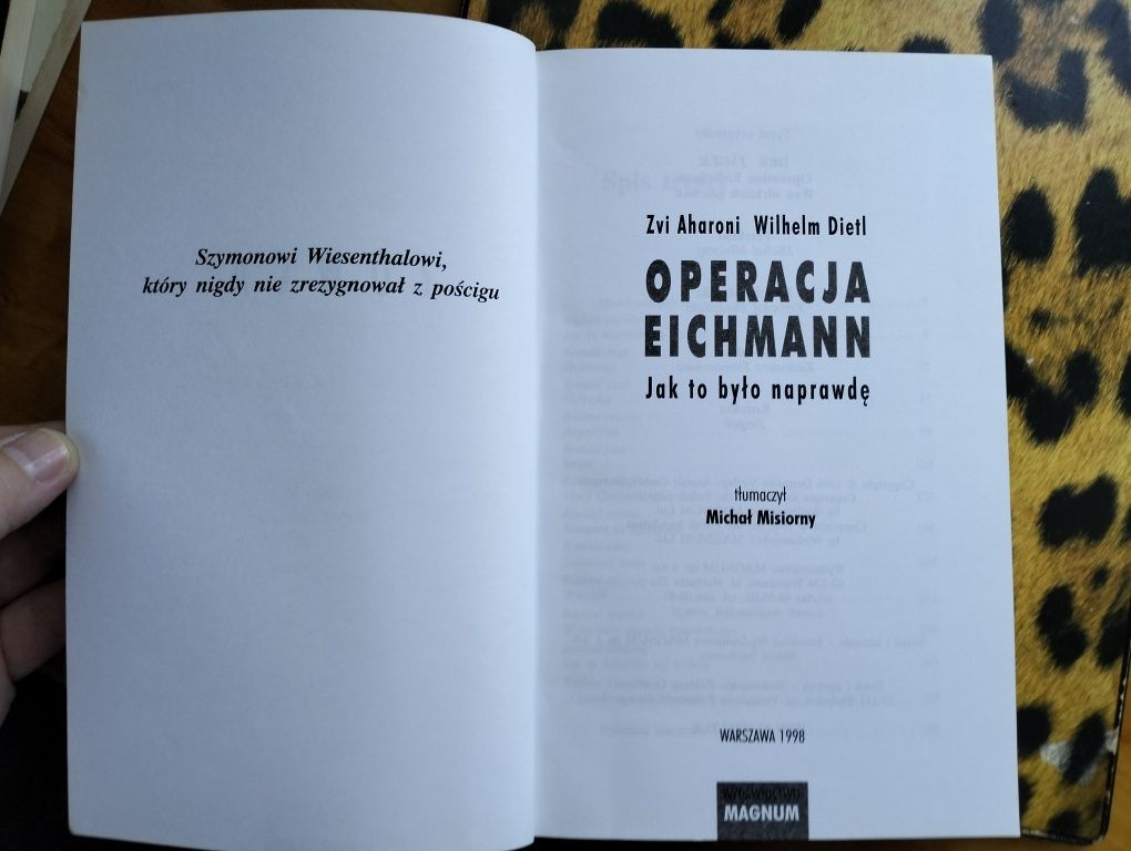 Książka : Operacja Eichmann. Jak to było naprawdę - Zvi Aharoni...