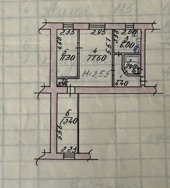 Продаж 3 кім. квартира площа 58м2