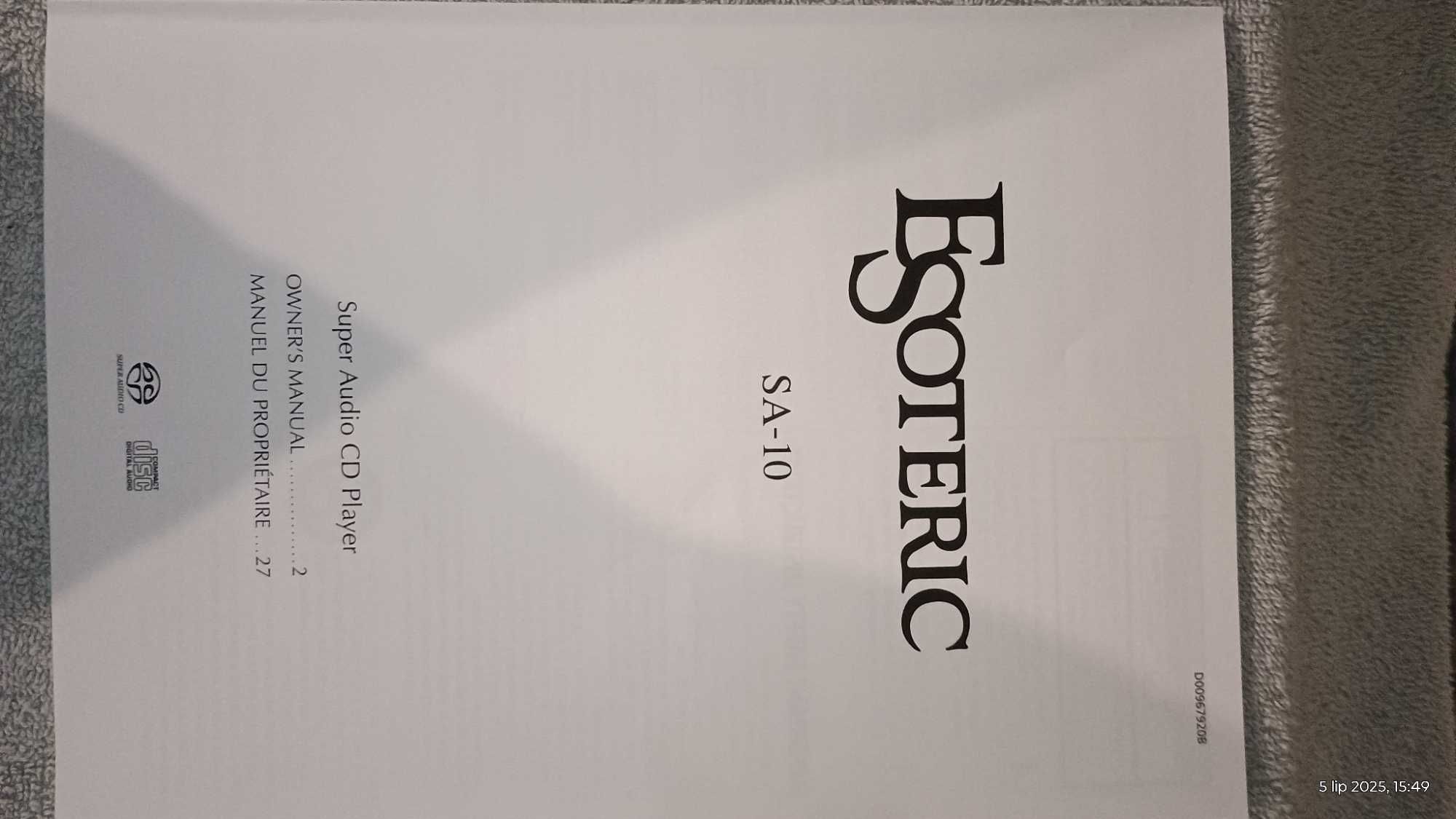 Esoteric SA-10 Odtwarzacz CD/SACD