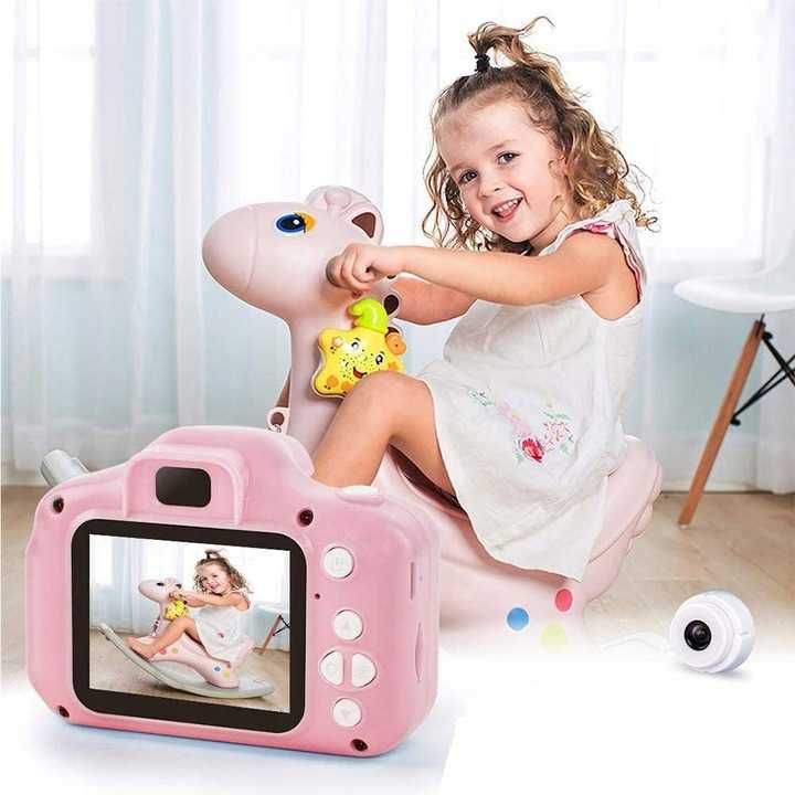 APARAT CYFROWY dla Dzieci Fotograficzny Kamera Różowy + Karta 4GB