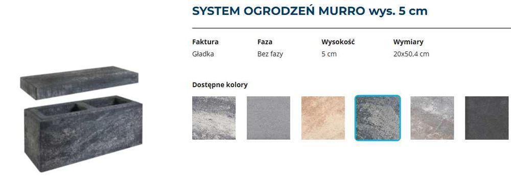 Pustak ogrodzeniowy 20x50 panel ogrodzeniowy ogrodzenie betonowe