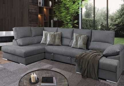 Sofá Canto c/ Chaise Long e Cama Afrodite (150x350x200cm)