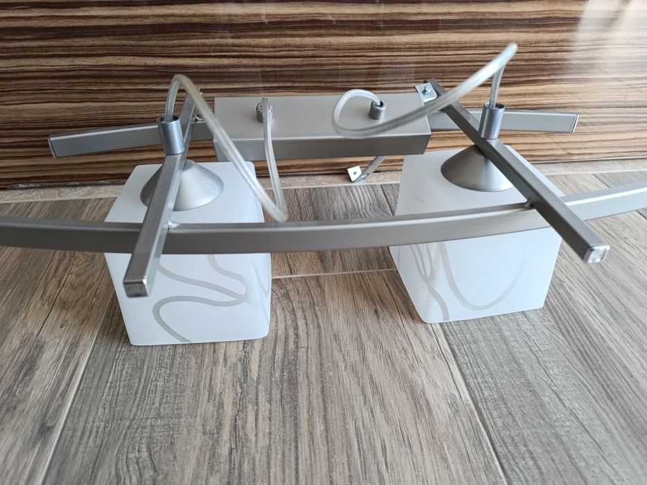 Lampa żyrandol srebrna