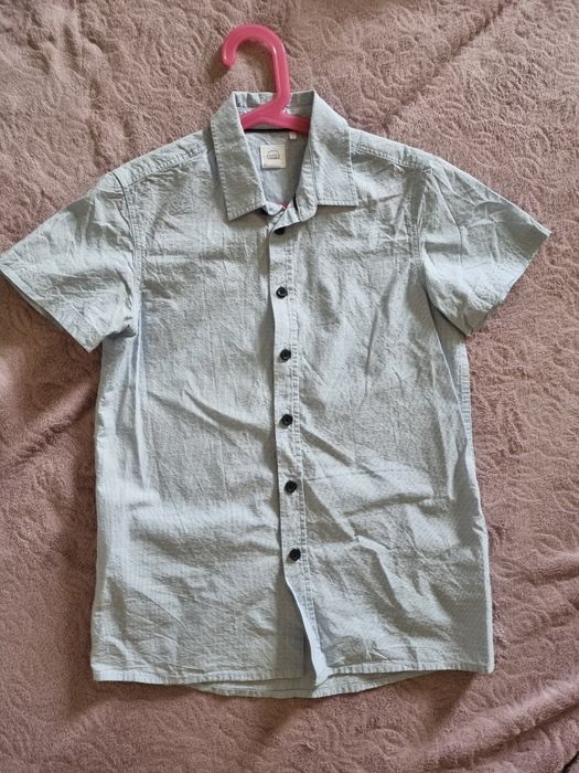 Koszula z krótkim rękawem, elegancka, Cool Club, r. 140, błękitna